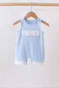 Blue Sailboat Embroidered Jon Jon