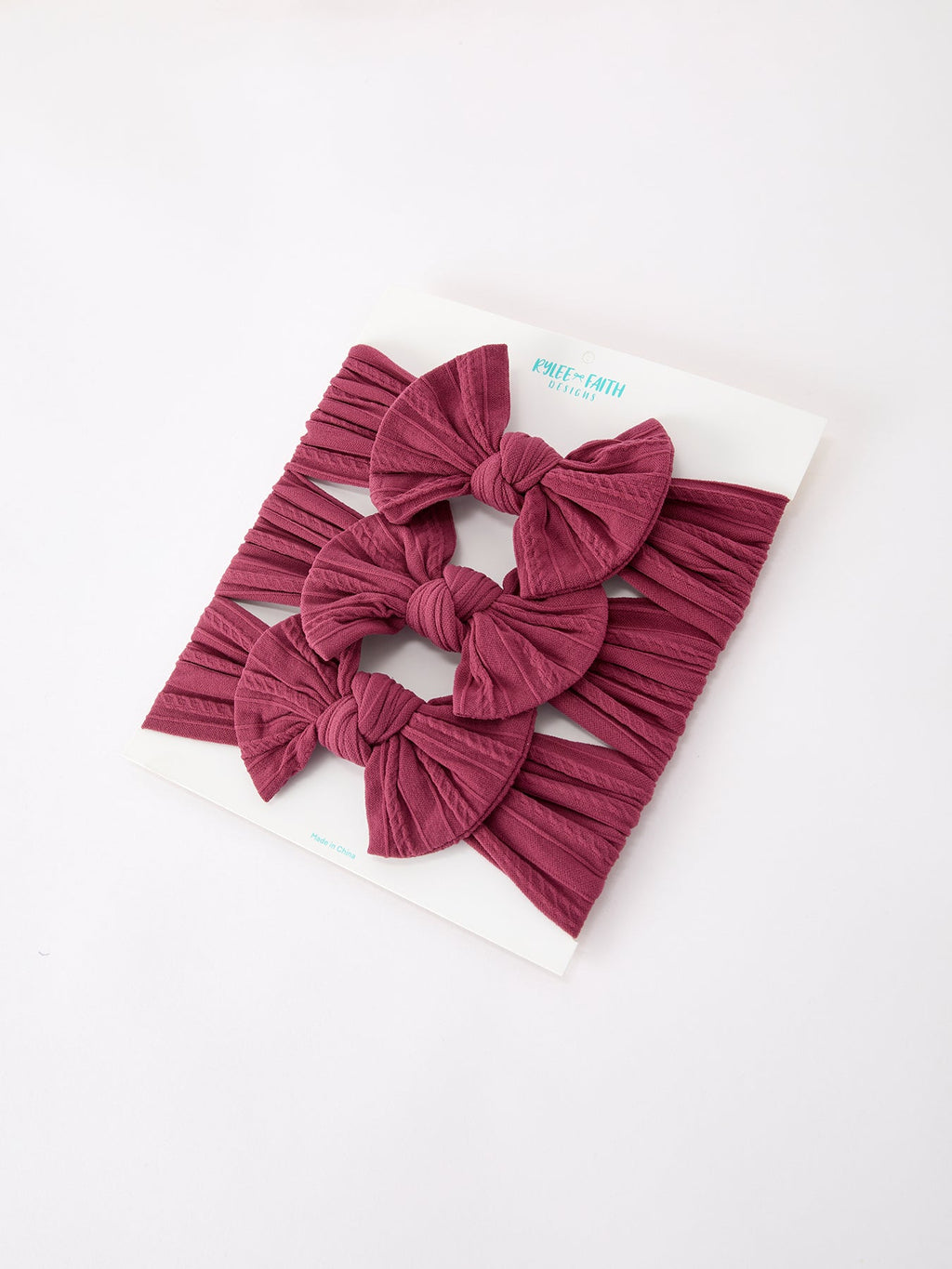 Baby Girl Bow Headband Same Color 3 Piece Set