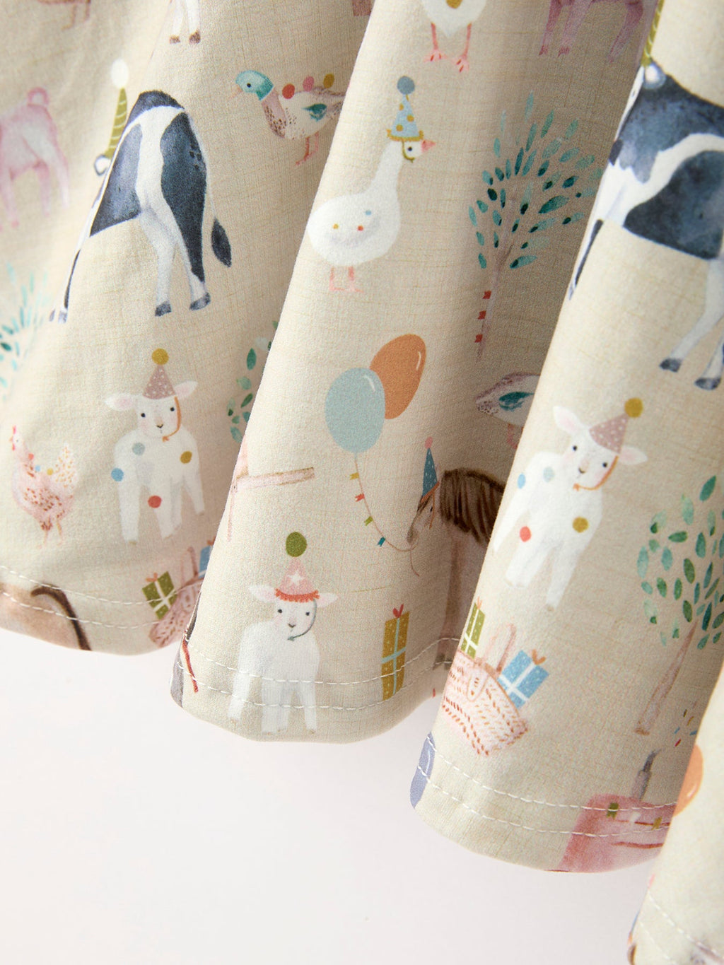 Farm Animal Birthday Twirl Girls Dress
