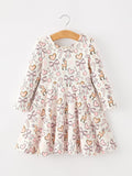 Pink Bow  Candy Cane Girls Twirl Dress
