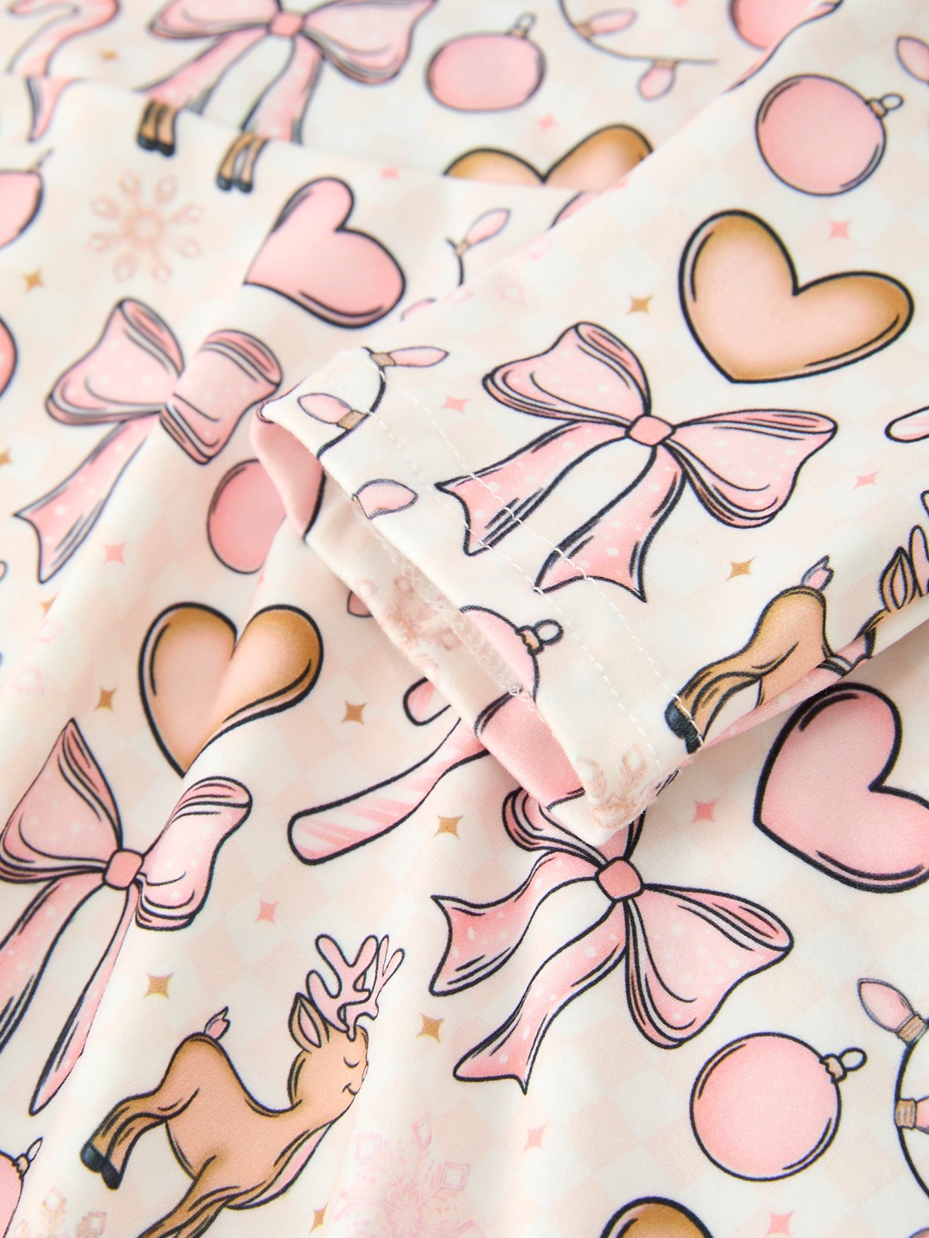 Pink Bow  Candy Cane Girls Twirl Dress
