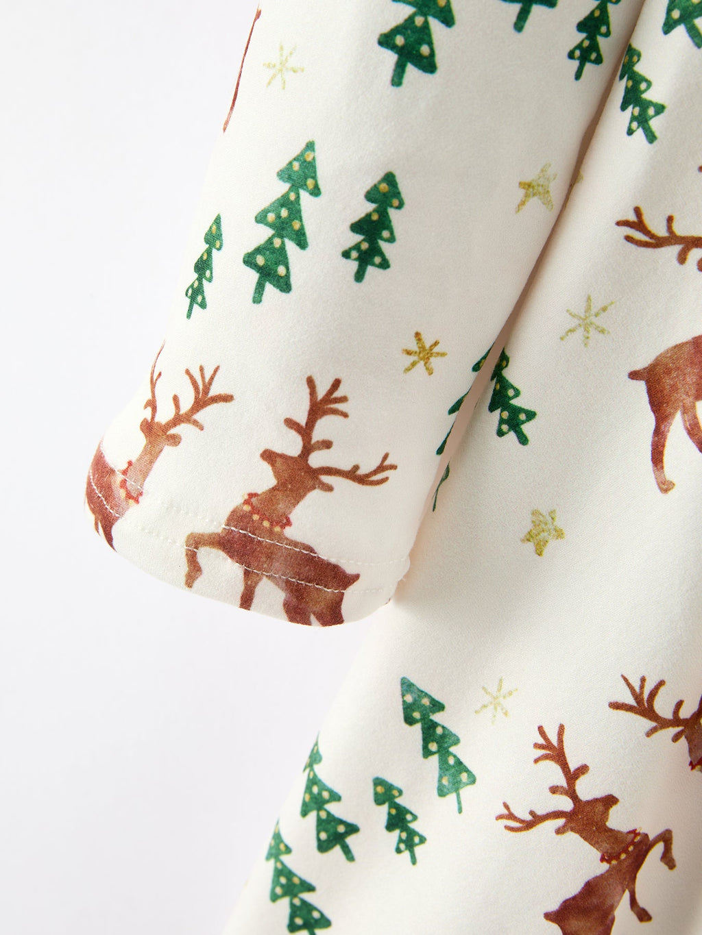 Christmas Girls Deer & Pine Tree Holiday Twirl Dress