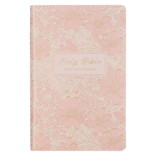 KJV Bible Deluxe Gift Faux Leather, Pink - Leather
