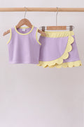Lavender Performance Scalloped Skorts Set