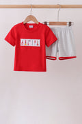 Red Toolbox Embroidery stripe Set