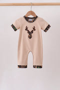 Gray Deer Applique Romper