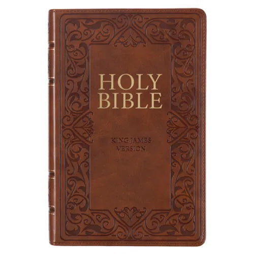 KJV Bible Deluxe Gift (Faux Leather, Medium Brown) - Imitation Leather
