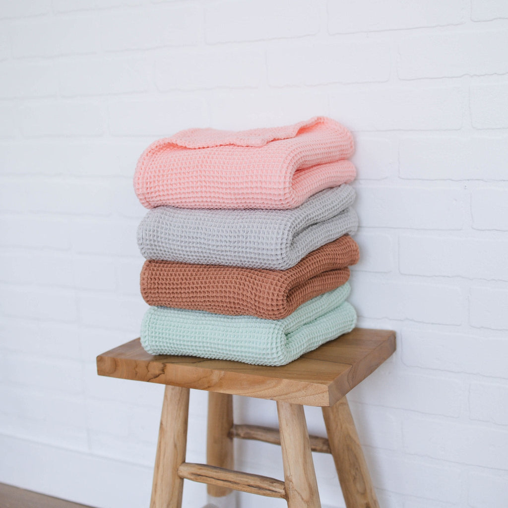 Grey Waffle Baby Blanket