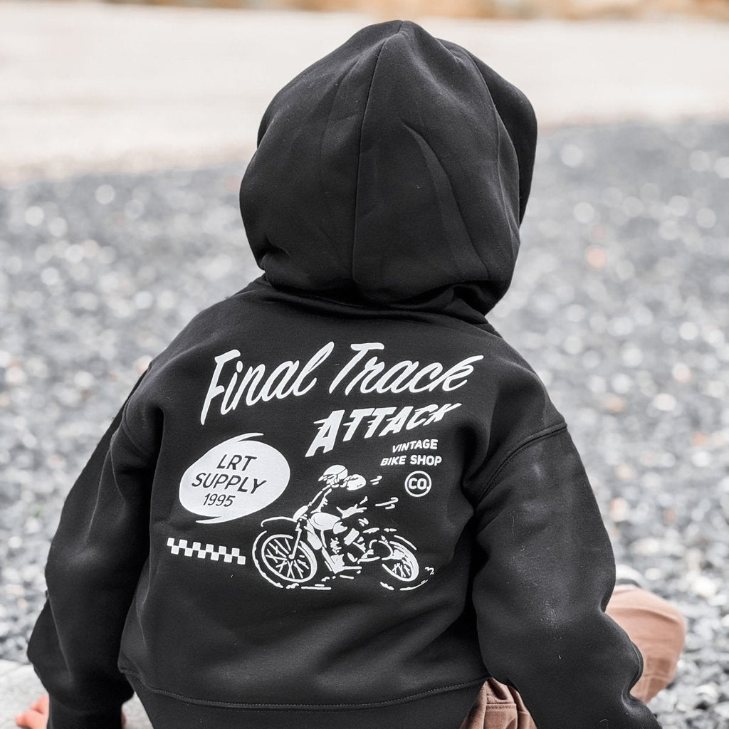 THE FINAL TRACK ATTACK HOODIE - RECYCLED BLACK